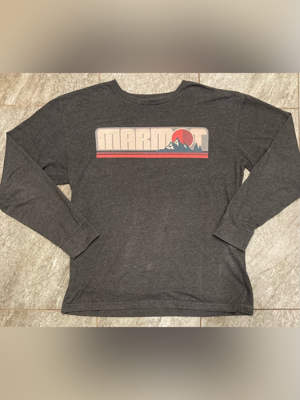 Marmot Charcoal Long Sleeve Tee Men’s Large